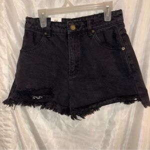 ROLLA'S Black High-Rise Cheeky Dusters Shorts NWT